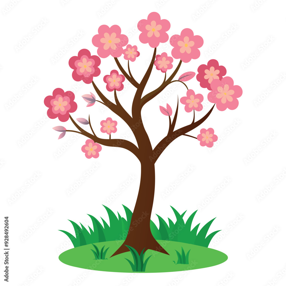 Obraz premium cherry blossom flower leaf tree branch