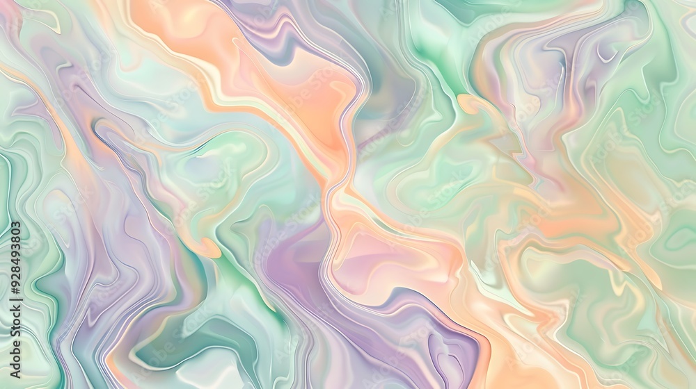 Fototapeta premium abstract colorful background with waves swirling marble pastel colors