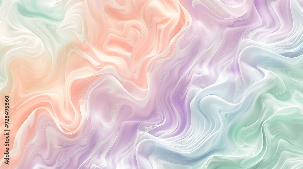 Fototapeta premium abstract colorful background with waves swirling marble pastel colors