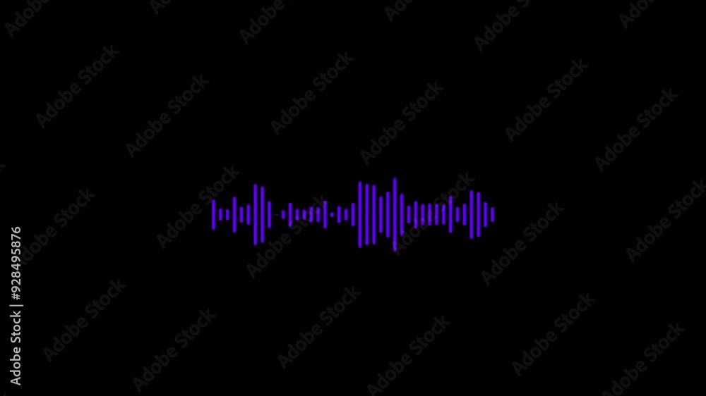 Audio waveform spectrum animation. abstract music sound wave or audio ...