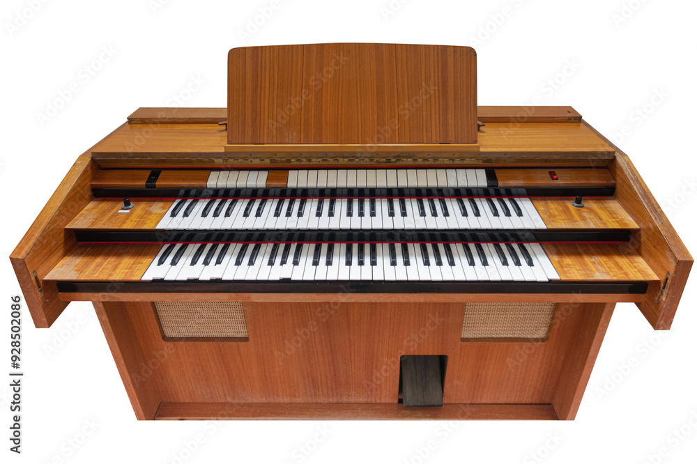 Retro Style Electric Organ isolated on a transparent background Retro Style Electric Organ isolated on a transparent background