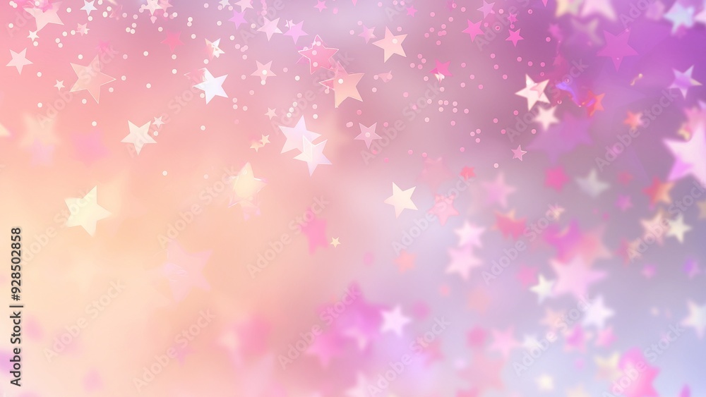 Soft pastel bokeh abstract rainbow blurred background and light