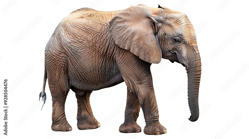 Fototapeta premium Elephant isolated on transparent background, PNG
