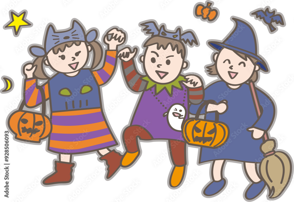 ハロウィーンの子ども達 ハロウィーンの子ども達