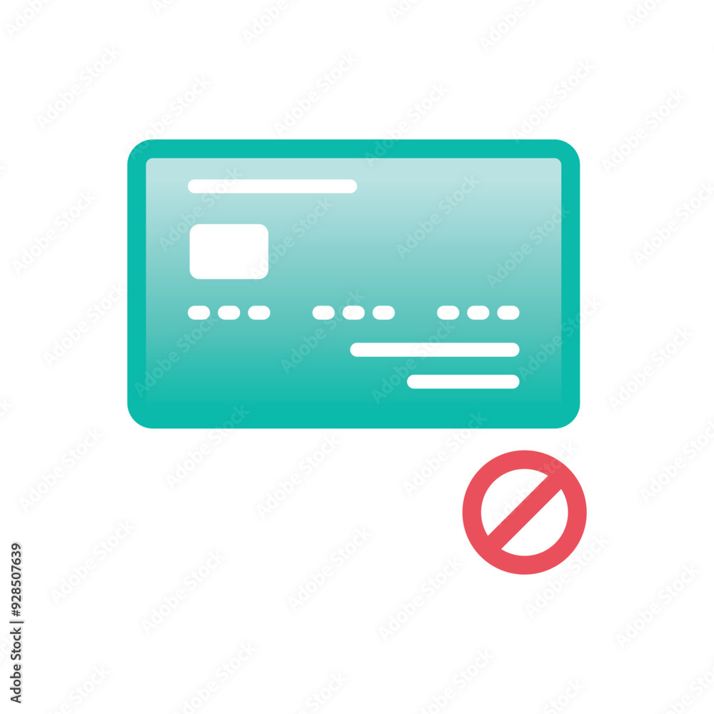 No Credit Cards vector icon No Credit Cards vector icon