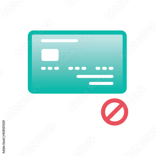 No Credit Cards vector icon