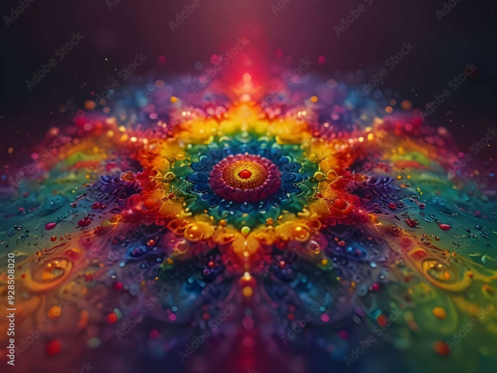 Rainbow abstract digital illustration Rainbow abstract digital illustration