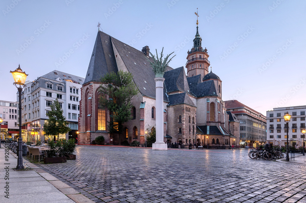 Obraz premium St. Nicholas Church in Leipzig, Saxony, Germany