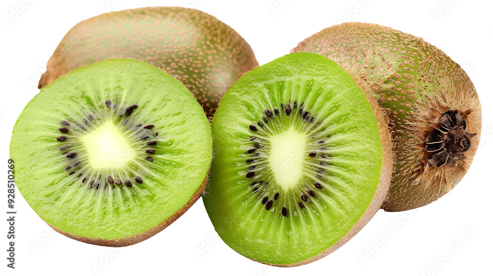 Fototapeta premium Kiwi isolated on transparent background, PNG