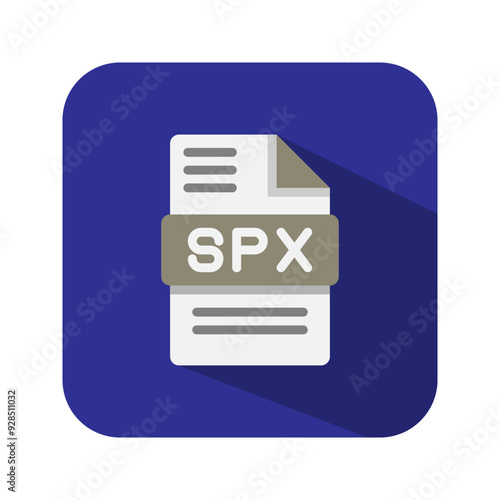 Spx audio file flat icons, document, files type,extension, format symbol icon. can be used for website, ui and mobile app.