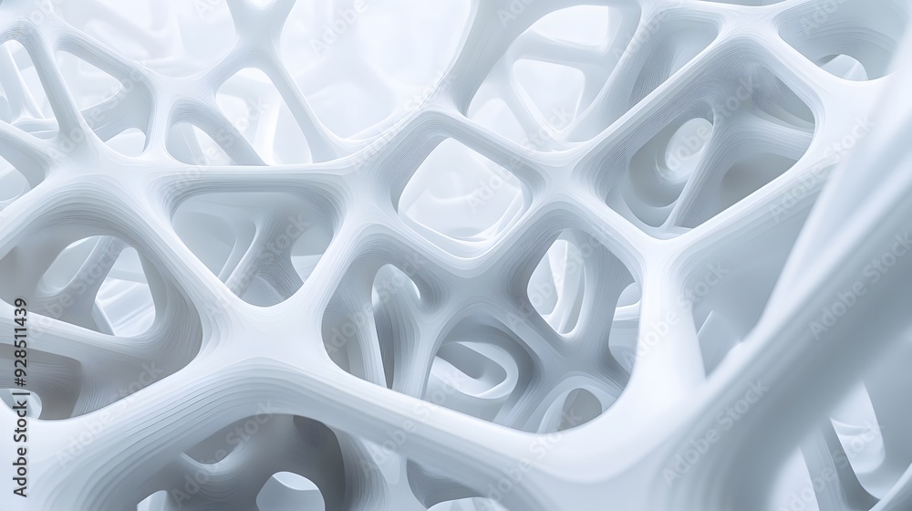 1. Futuristic geometric shapes intertwine in a mesmerizing 3D pattern, rendered in pristine white. 1. Futuristic geometric shapes intertwine in a mesmerizing 3D pattern, rendered in pristine white.