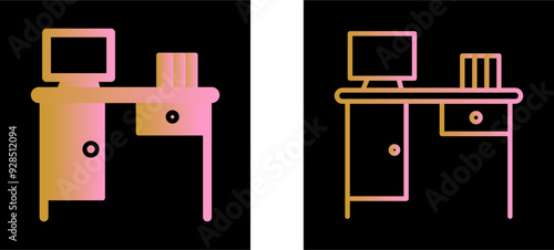 Working Table Vector Icon