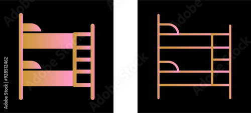 Bunk bed Vector Icon