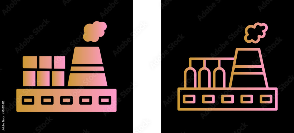 Nuclear Plant Vector Icon Nuclear Plant Vector Icon
