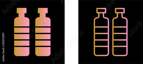 Bottle in Water Vector Icon