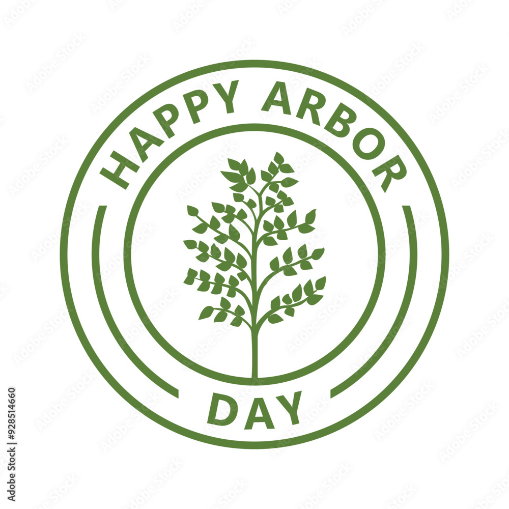 Happy Arbor Day vector illustration, Badge, Seal, Sticker, Stamp, Label, Tag, Greetings Card, Logo, Emblem Vector Illustration Design, Arbor Day Design Happy Arbor Day vector illustration, Badge, Seal, Sticker, Stamp, Label, Tag, Greetings Card, Logo, Emblem Vector Illustration Design, Arbor Day Design