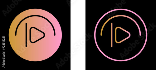 Tableau sur toile Slow Motion Vector Icon