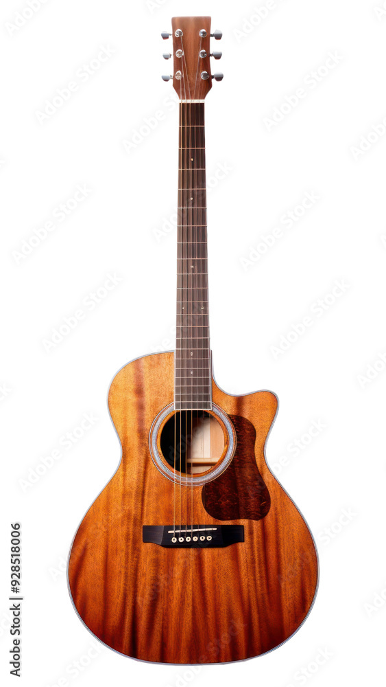 Obraz premium PNG Brown Acoustic Guitar guitar brown white background.