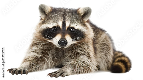 Raccoon isolated on transparent background, PNG