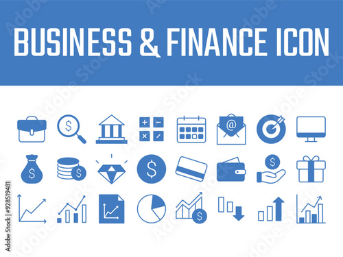 Business Finance icons set. Business and Finance icon. business profit loss vector icons