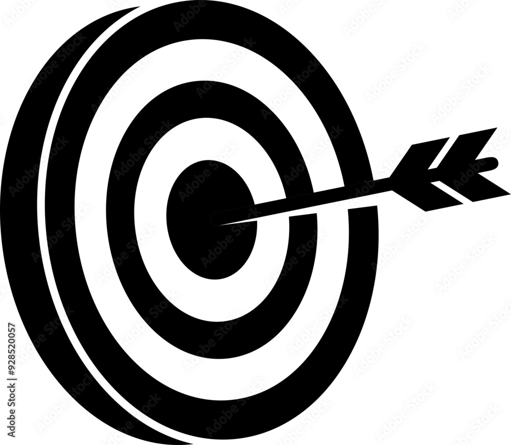 Accuracy symbol. Target symbol. Silhouette icon. Accuracy symbol. Target symbol. Silhouette icon.