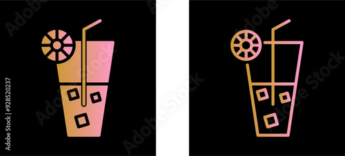 Rainbow Drink Vector Icon