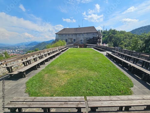 Obraz na płótnie Burg Oberkapfenberg, Kapfenberg, Steiermark w salonie
