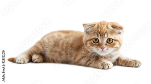 Wallpaper Mural Scottish kitten Fold body shot isolated on transparent background, PNG Torontodigital.ca