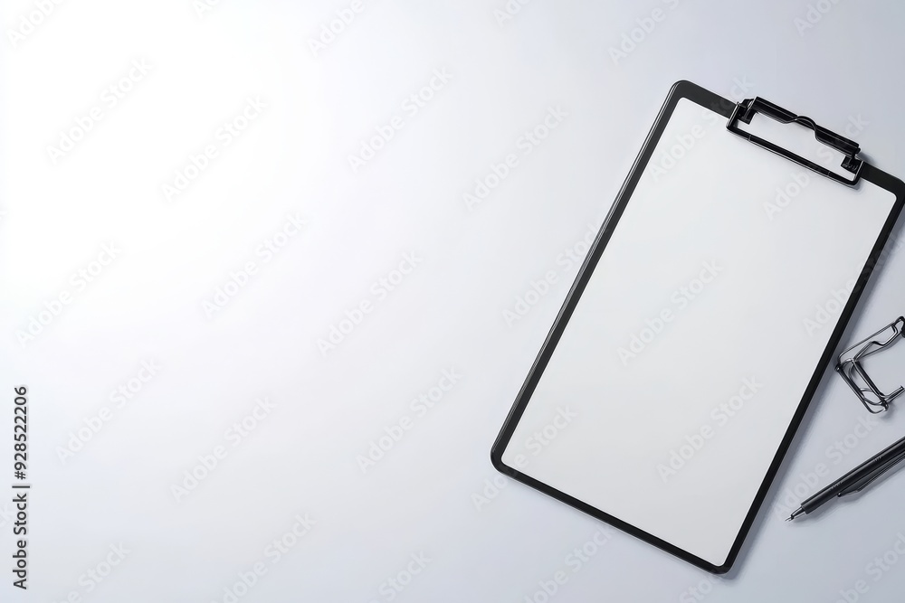 In this mockup, there is a blank list on a black tablet with a keyboard and a green plant in a vase. This is a 3D rendering. In this mockup, there is a blank list on a black tablet with a keyboard and a green plant in a vase. This is a 3D rendering.