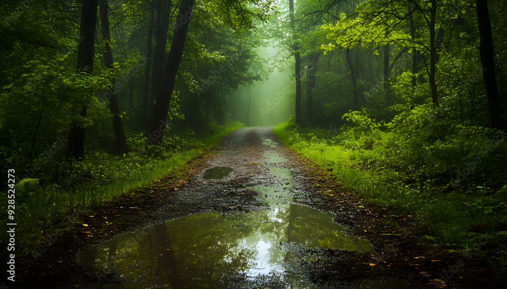 Obraz premium rainy day scene wallpaper