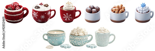  christmas cozy coffee setup with a cup, saucer, spoon, and a slice of cake
