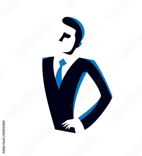 Young attractive businessma...