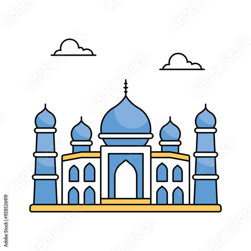 Iconic picture of taj mahal