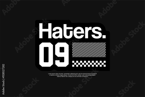 haters streetwear template for modern design clothing	