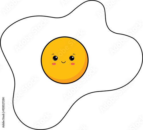 cute kawaii fried eggs 