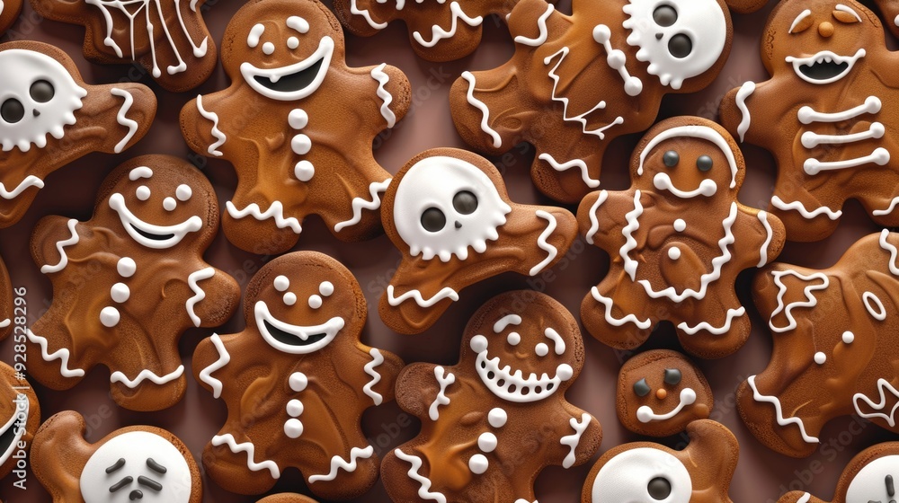 A pile of sweet treats with smiling faces and eyes, perfect for baking or decorating A pile of sweet treats with smiling faces and eyes, perfect for baking or decorating