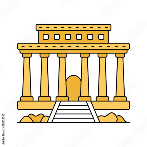 Lincoln Memorial vector design, monument in washington dc