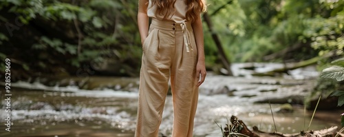 Eco Conscious Woman Stands ...