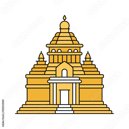 Konark Sun Tower vector design in modern style, ready to use icon