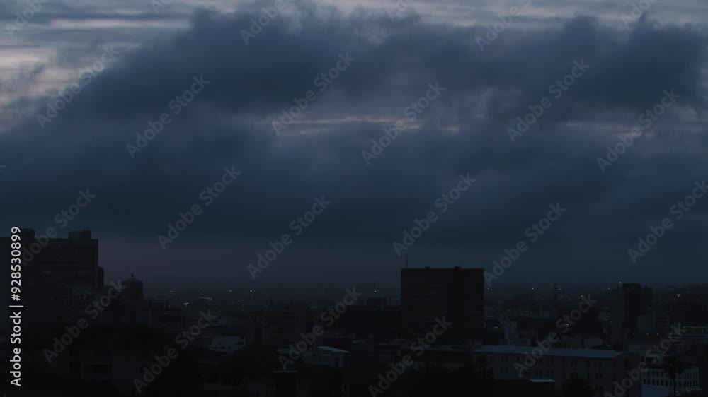 Sunrise Time Lapse Cloudy Morning over Cape Town 4K Sunrise Time Lapse Cloudy Morning over Cape Town 4K