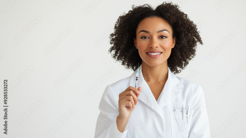 Portrait of a Female Doctor with a Syringe Portrait of a Female Doctor with a Syringe