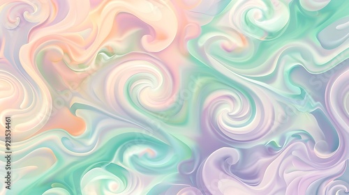 Abstract Watercolor Background with orange, cyan, pink and Peach Tones