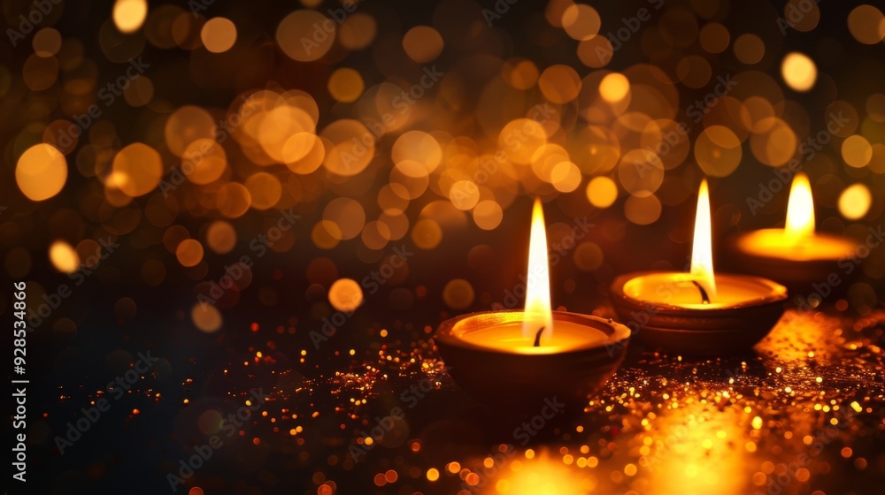 Diwali festival lights background illustration generated by ai Diwali festival lights background illustration generated by ai
