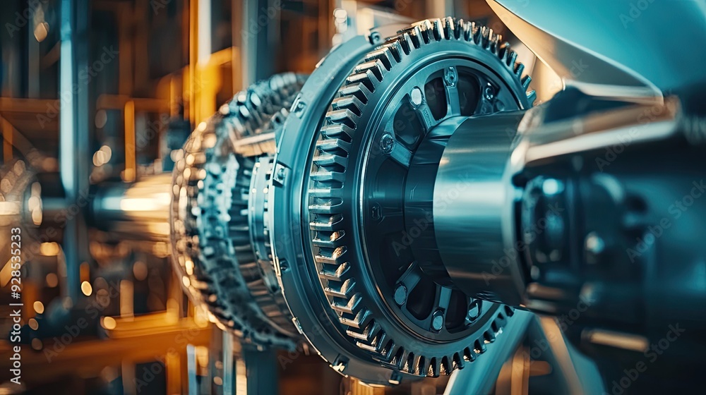 A macro image focusing on the gears and mechanisms of a wind turbine, emphasizing the technology behind renewable energy. A macro image focusing on the gears and mechanisms of a wind turbine, emphasizing the technology behind renewable energy.