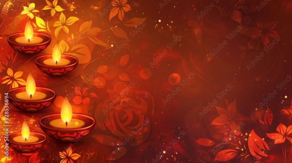 Diwali festival lights background illustration generated by ai Diwali festival lights background illustration generated by ai