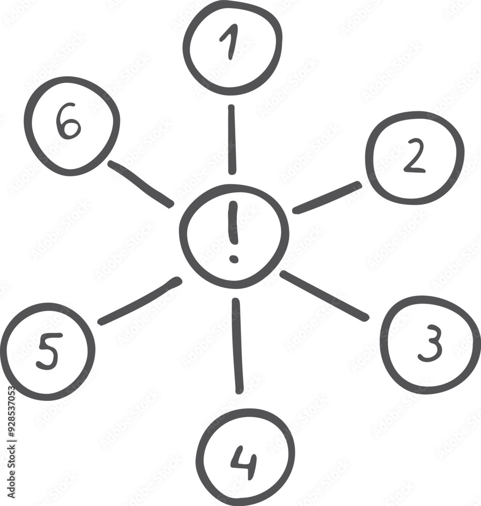 Infographic diagram doodle. Hand drawn chart element Infographic diagram doodle. Hand drawn chart element