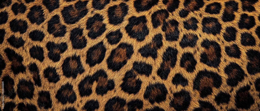Close-up of Leopard Fur with Black Rosettes on Tan Background Close-up of Leopard Fur with Black Rosettes on Tan Background