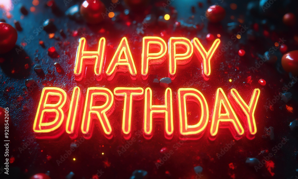 Kartka urodzinowa z napisem Happy Birthday. Kartka urodzinowa z napisem Happy Birthday.