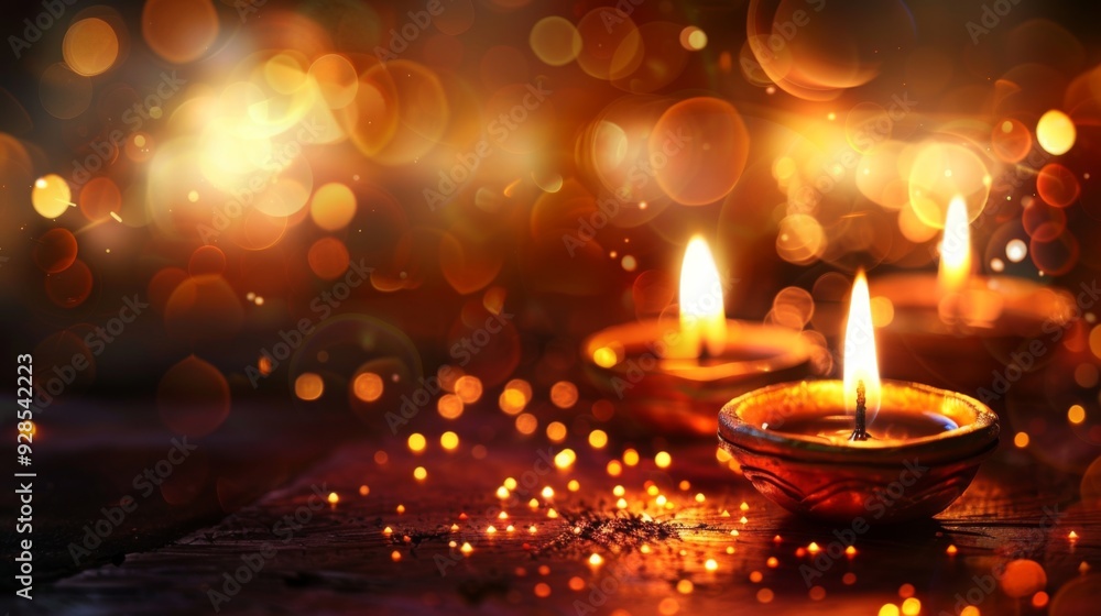Diwali festival lights background illustration generated by ai Diwali festival lights background illustration generated by ai