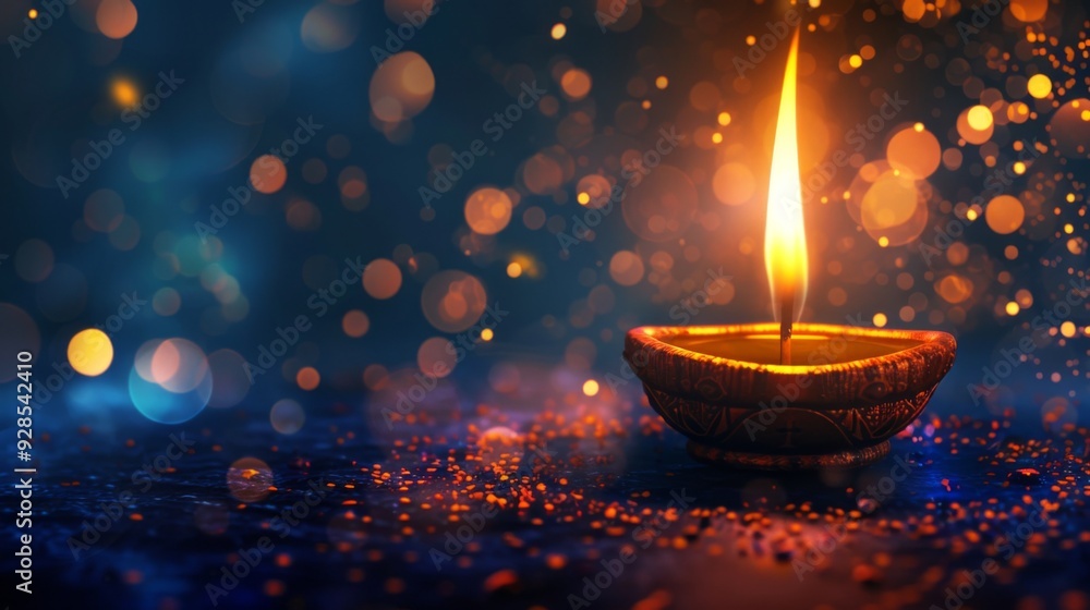 Diwali festival lights background illustration generated by ai Diwali festival lights background illustration generated by ai